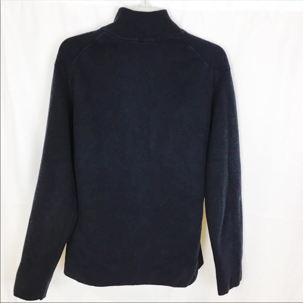 Gap Half Zip Mock Neck Pullover Sweater-Black-Xl - image 3